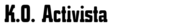 K.O. Activista font preview